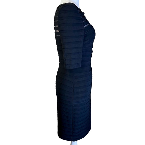 Adrianna Papell Black Bandage Style Sheath Dress Size 10 - Picture 8 of 13